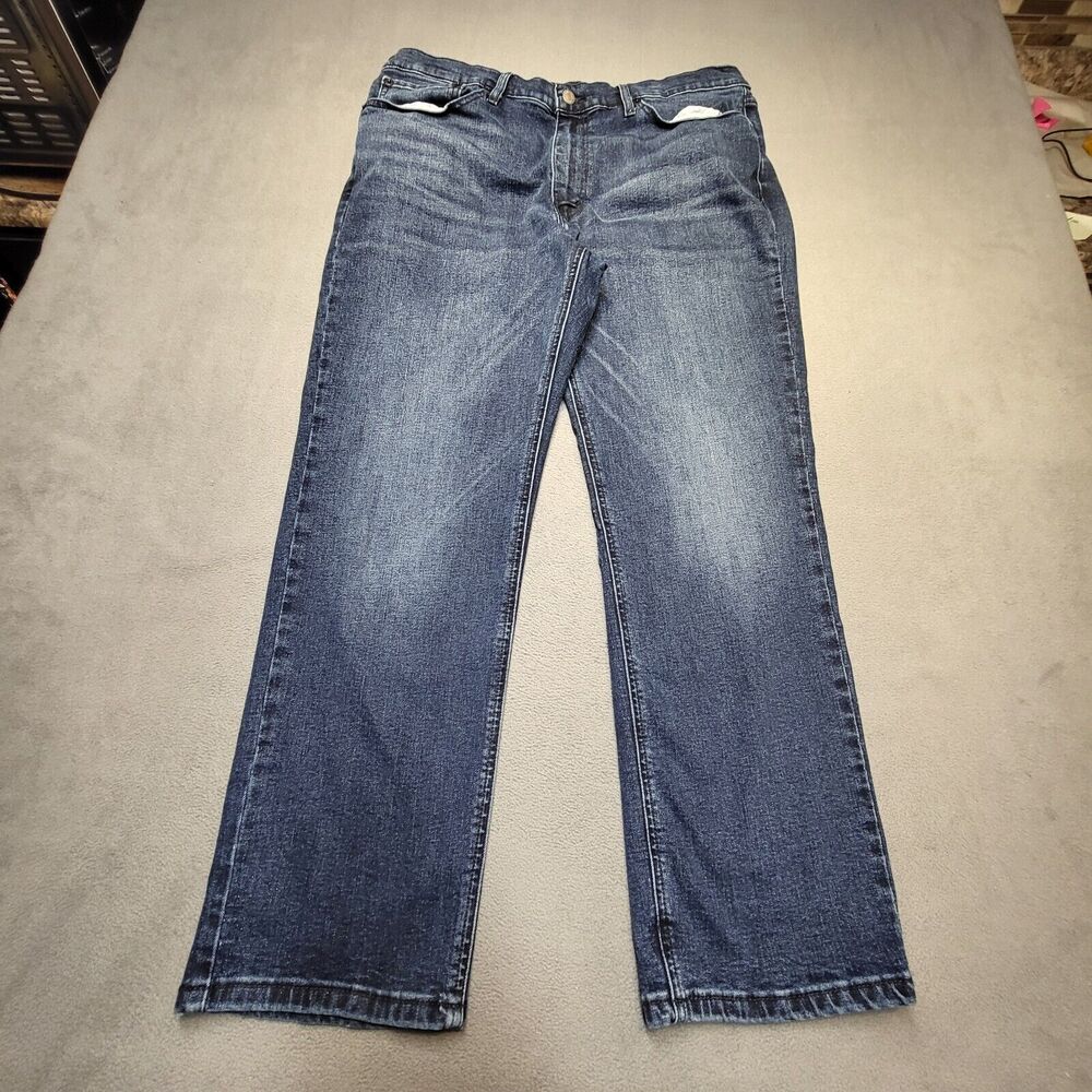 Levis 541 Jeans Mens 36x29 Blue Straight Leg Blue Denim Distressed